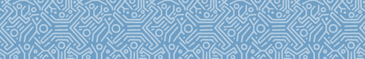 Simpactful People white on blue 200X1200